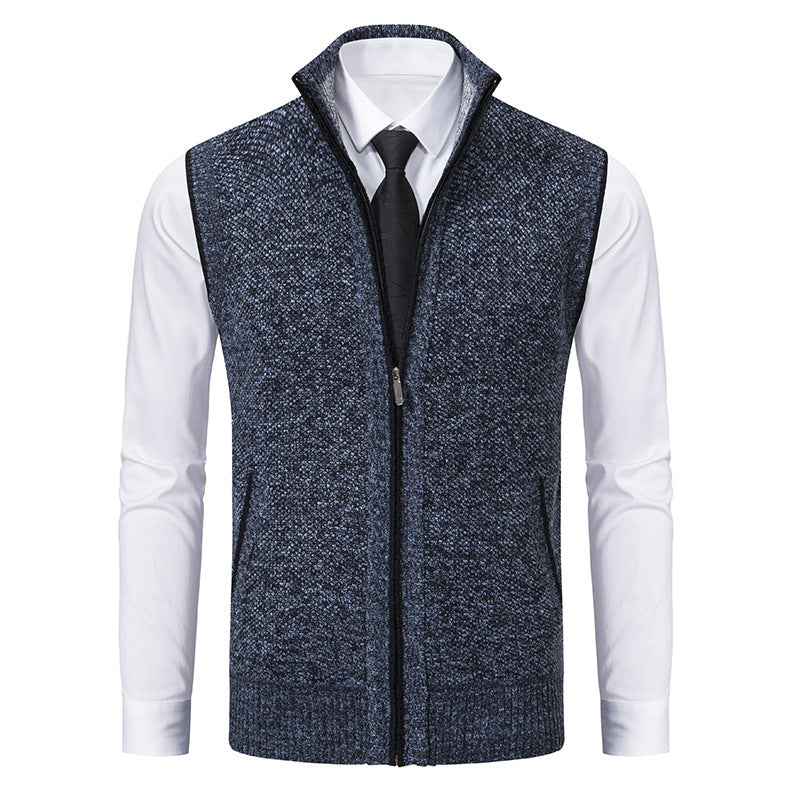 Men's Stand Collar Sweater Knitted Cardigan Coat - globaltradeleader