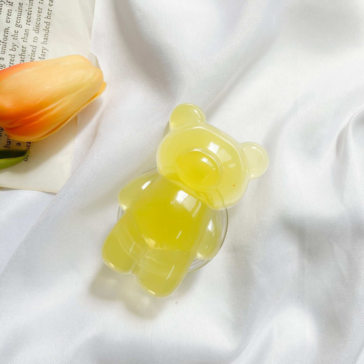 Epoxy Three-dimensional Bear Mobile Phone Airbag Bracket Transparent Paste Retractable Ins Wind Ring Buckle