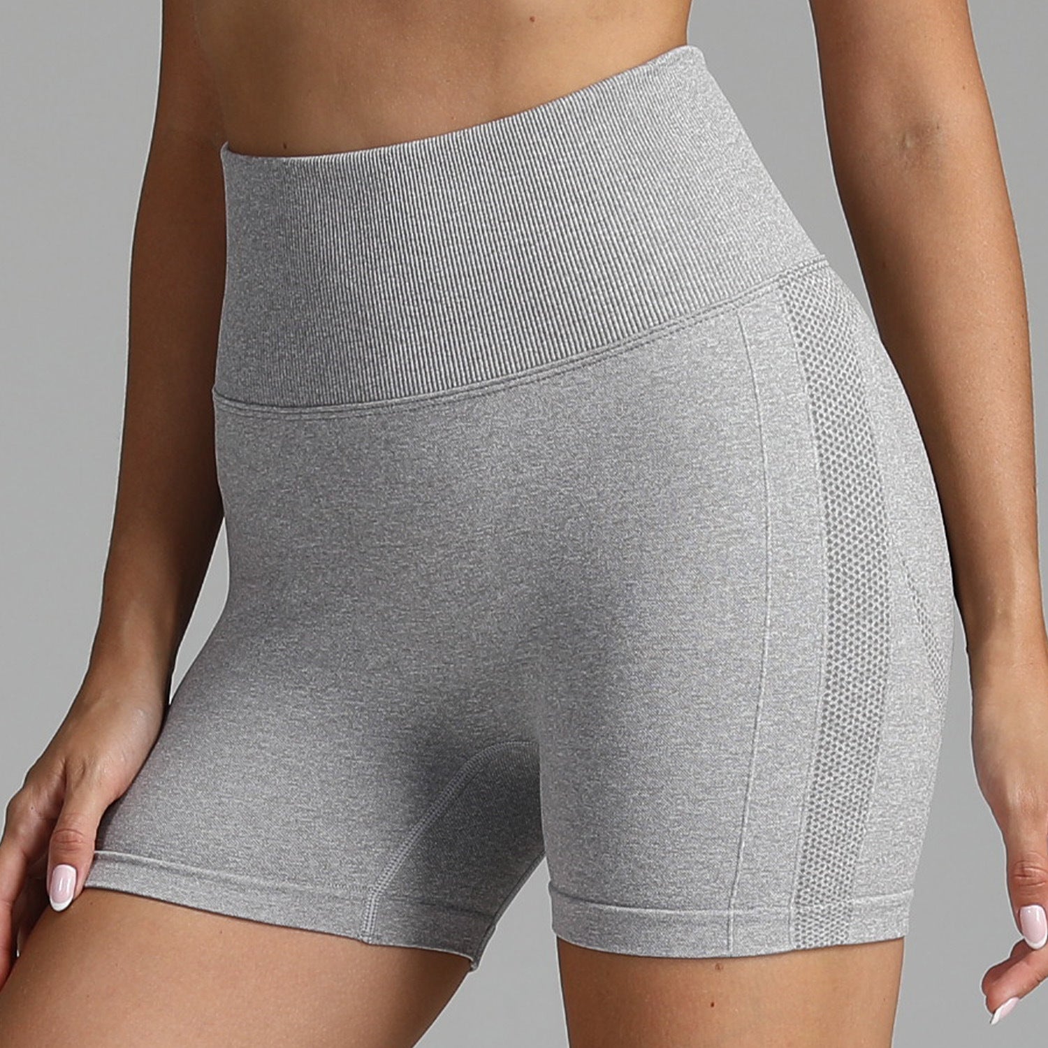 Seamless Yoga Shorts Women Solid Color High Waist Hip-lifting Fitness Pants Running Sweatpants - globaltradeleader