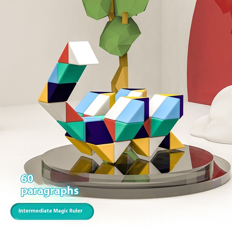 Glass Rubik's Snake Full Set Detachable Toys - globaltradeleader