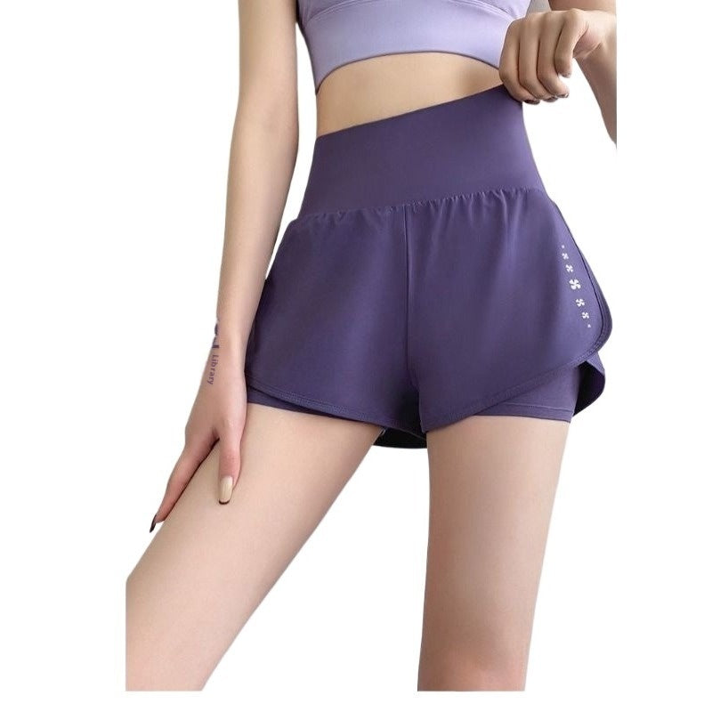 Women's Fitness Sports False Two-piece Suit Anti-exposure Shorts - globaltradeleader
