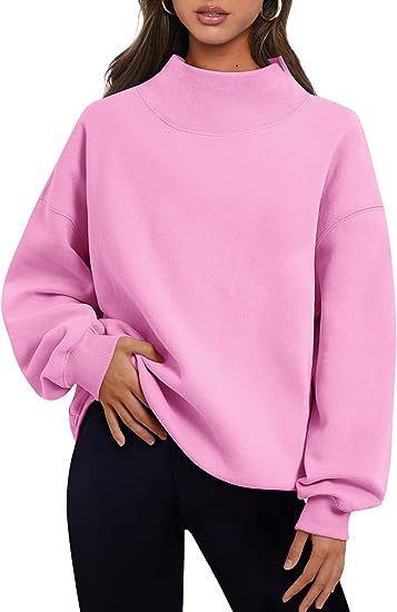 Pullover Sweatshirt Solid Color Loose Tops Round Neck Hoodie Women Thick Clothing - globaltradeleader