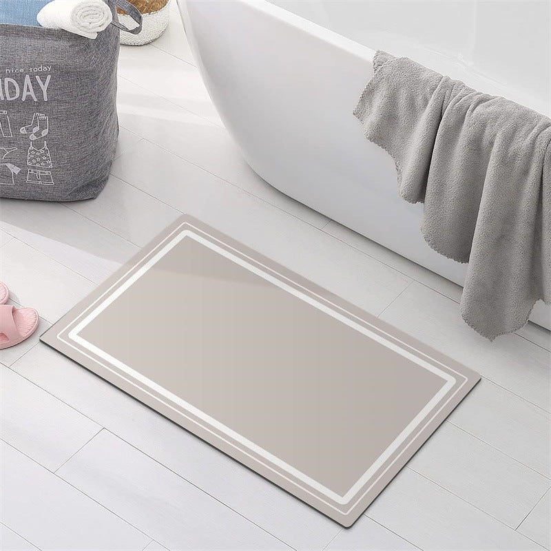 Nordic Light Luxury Marbling Diatom Ooze Absorbent Non-slip Floor Mat Toilet Door Quick-drying Feet - globaltradeleader