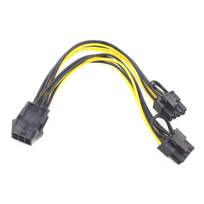 6pin To Dual 8pin Graphics Card Power Supply Line