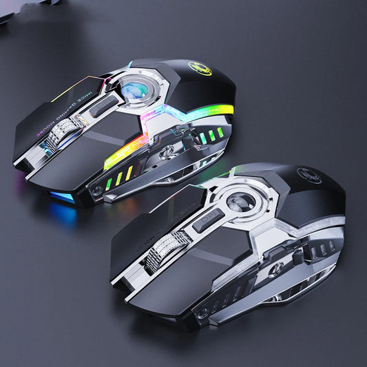 7-button 2.4G Silent Charging RGB Streamer Horse Racing Wireless Gaming Mouse - globaltradeleader