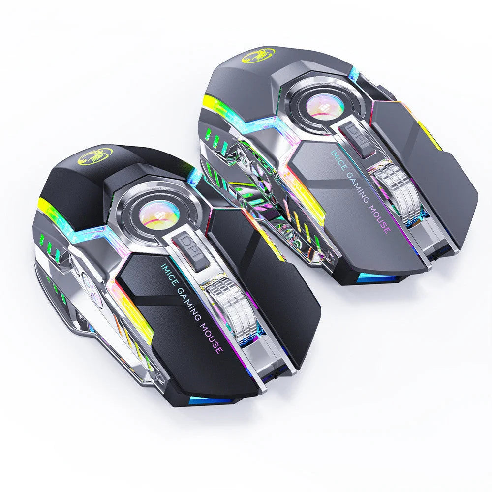 7-button 2.4G Silent Charging RGB Streamer Horse Racing Wireless Gaming Mouse - globaltradeleader