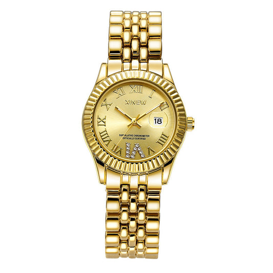 Children's Fashion Casual Alloy Belt Calendar Quartz Watch - globaltradeleader