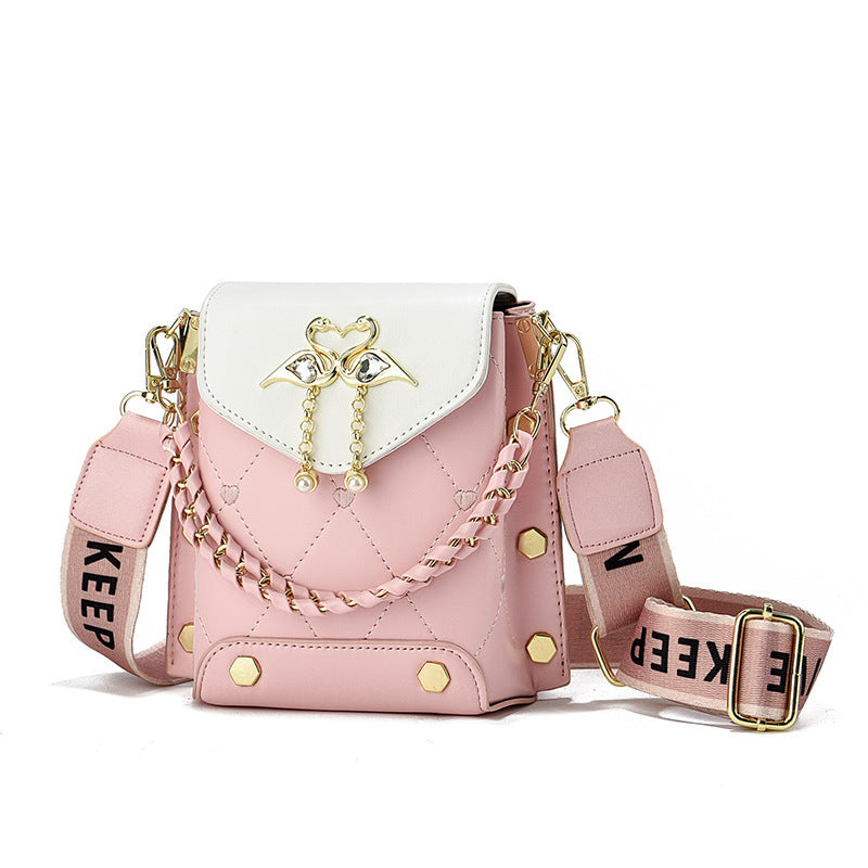 New Stylish Good Texture Shoulder Bag All-matching Western Style Pearl Chain Small Bag - globaltradeleader