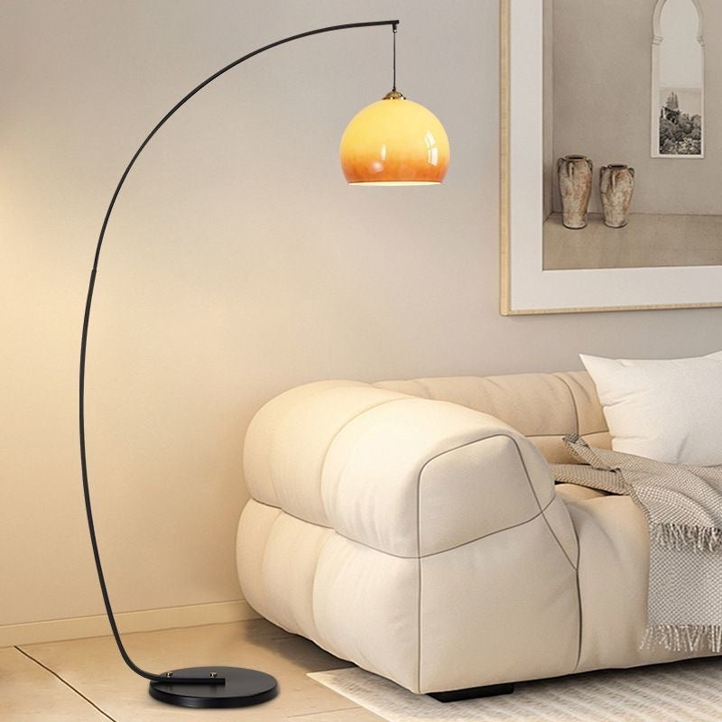 Sunset Yellow Glass Fishing Floor Lamp Living Room Decorative Lamp - globaltradeleader