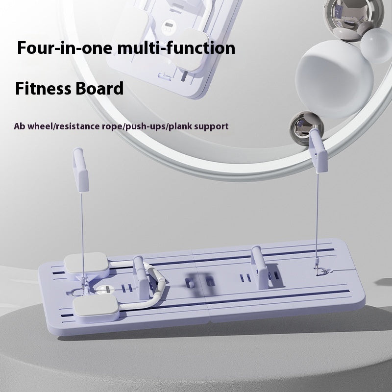 Multifunctional Fitness Board Flat Support Chest And Abdominal Muscle Equipment Household Abdominal Wheel - globaltradeleader
