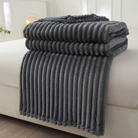 Large Strip Width Strip Thickening Nap Blanket