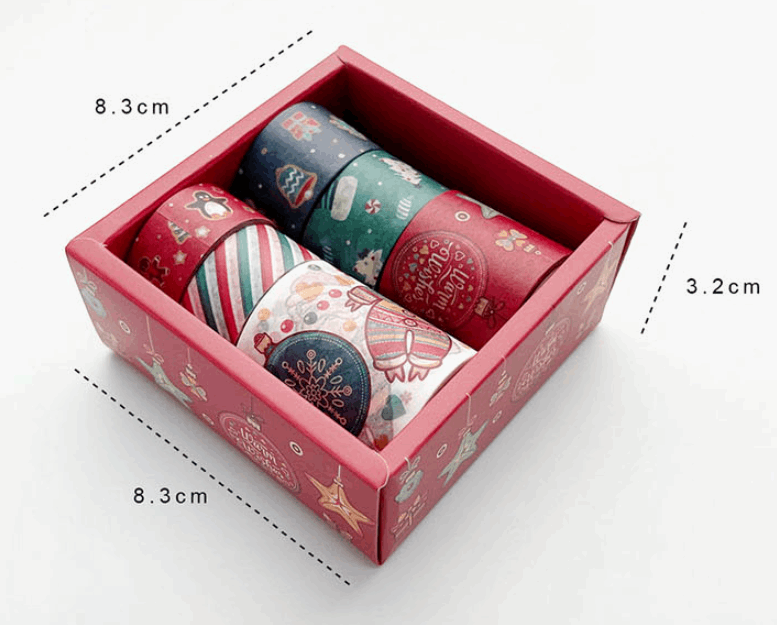 Christmas Tent And Paper Sticker Tape Materials