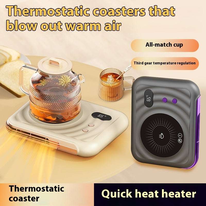 Two-in-one Home Warm Air Blower Desk Thermal Cup Pad - globaltradeleader