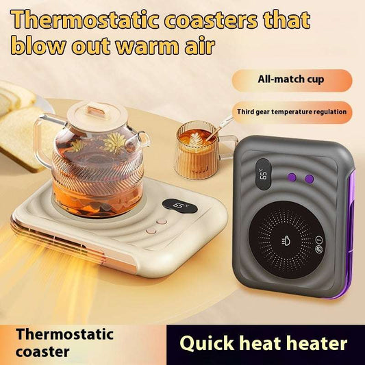 Two-in-one Home Warm Air Blower Desk Thermal Cup Pad - globaltradeleader