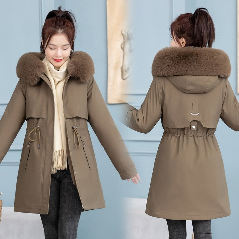 Women's Mid-length Slim Fashion Cotton-padded Jacket - globaltradeleader