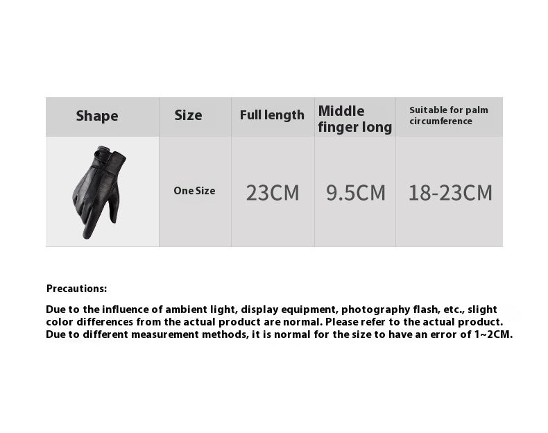 Genuine Leather Gloves For Men And Women Autumn And Winter Fleece-lined Thickened - globaltradeleader