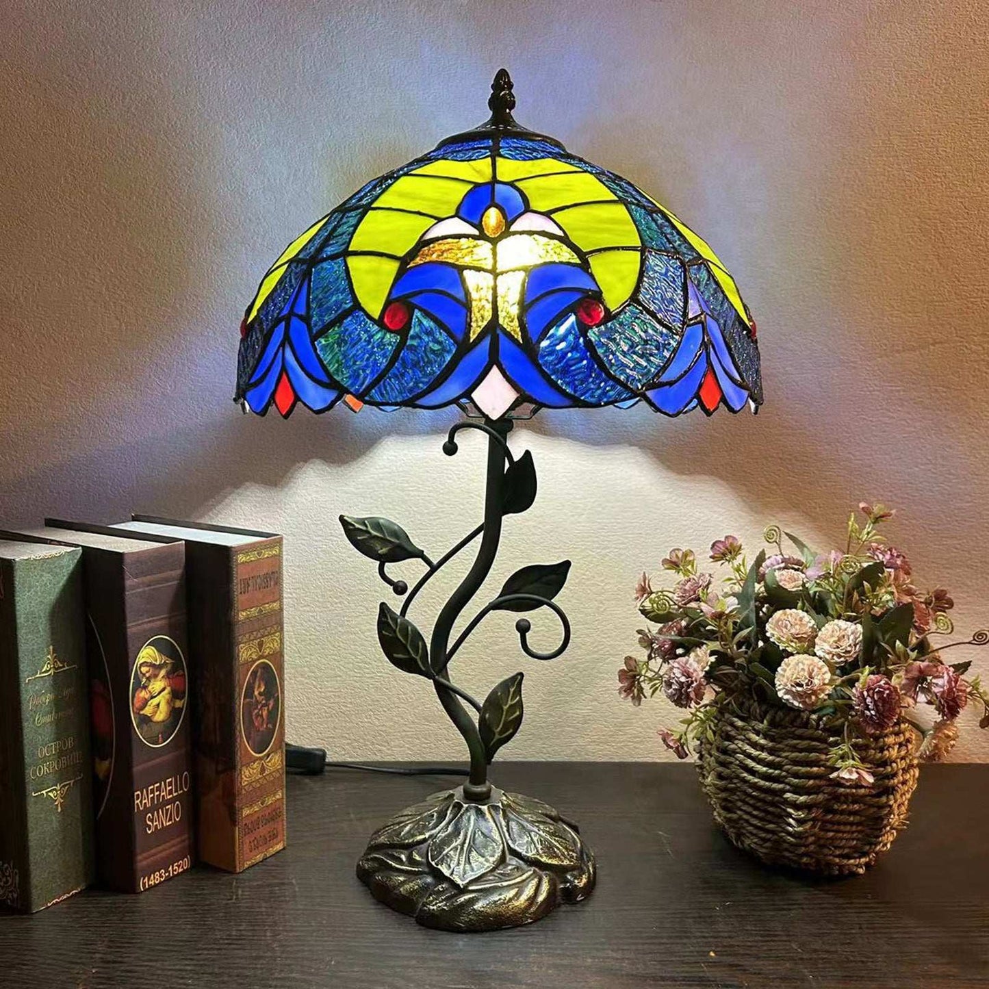 American Pastoral Tiffany 12-inch Table Lamp Living Room Study Bedroom