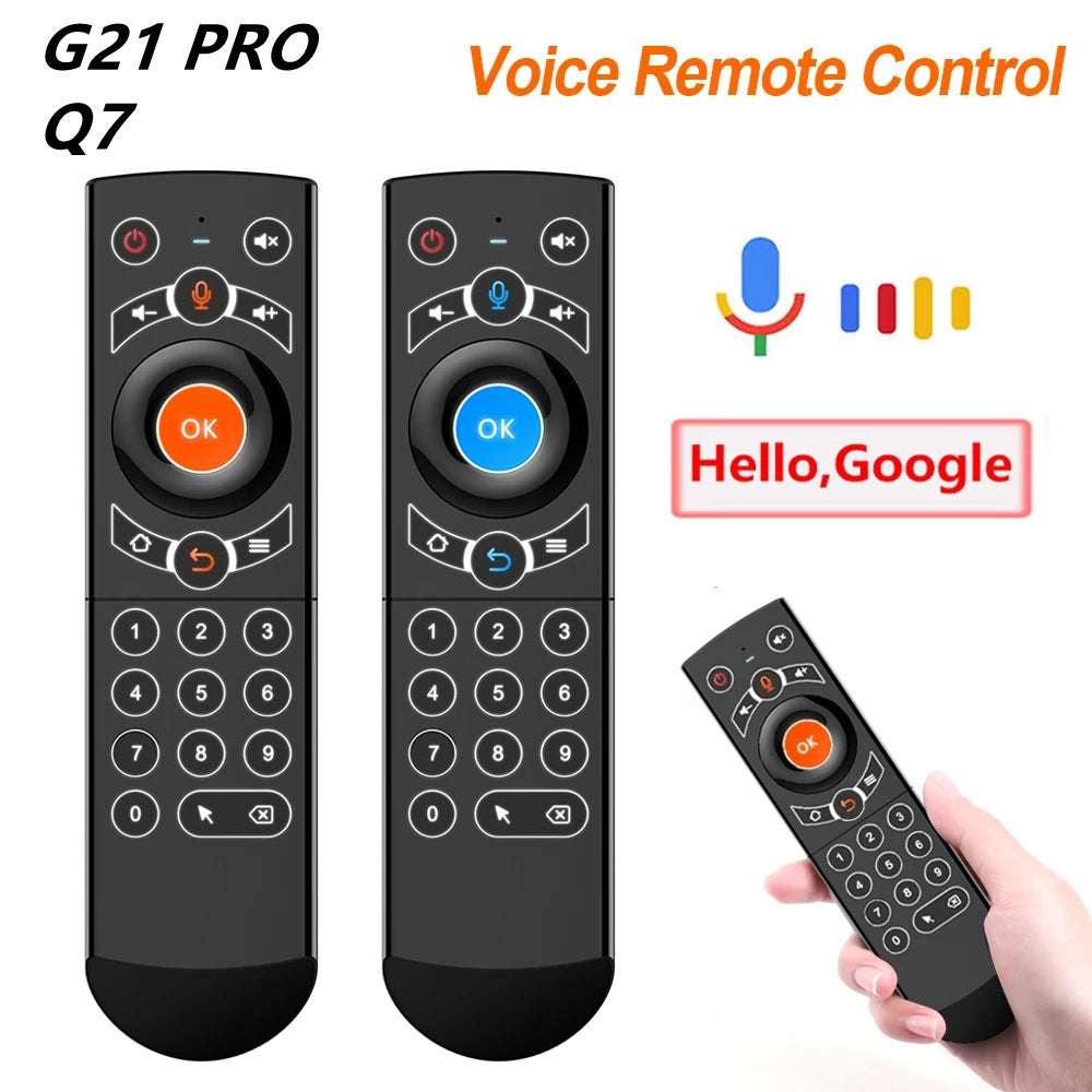 Cross-border Google Intelligent Voice TV Set-top Box Universal Remote Control Wireless Mouse And Keyboard - globaltradeleader
