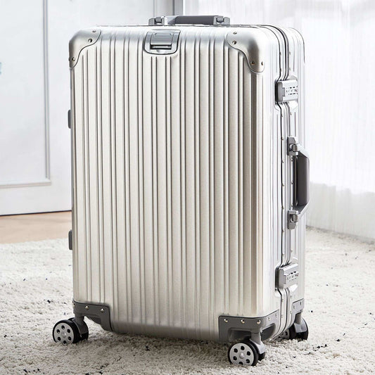 Aluminum Magnesium Luggage Password Trolley Case - globaltradeleader