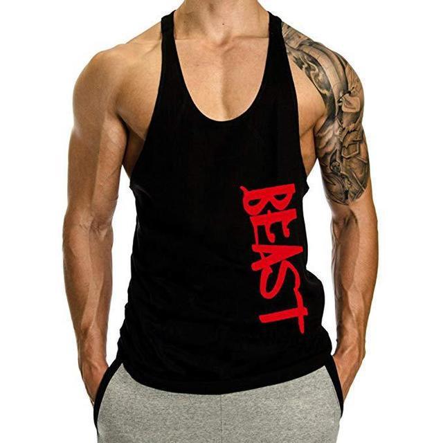 Muscle Gym Loose Leisure Sports Vest Men's I-shaped Breathable Sleeveless T-shirt - globaltradeleader