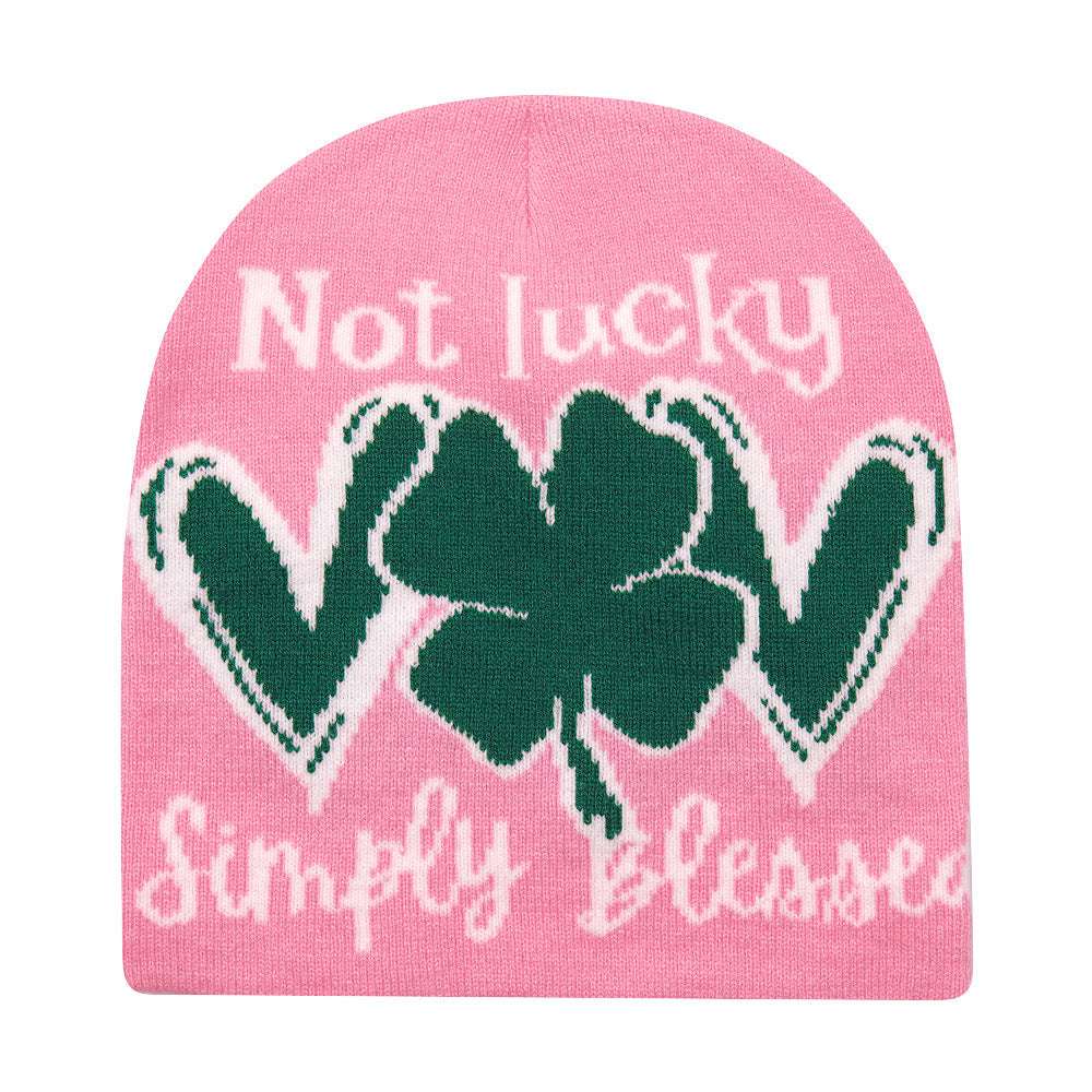 Letter Knitted Hat Autumn And Winter Outdoor Warm Hat - globaltradeleader