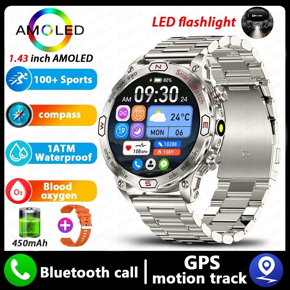 Smart Watch HD AMLOED Screen Bluetooth Calling Sports Watch - globaltradeleader