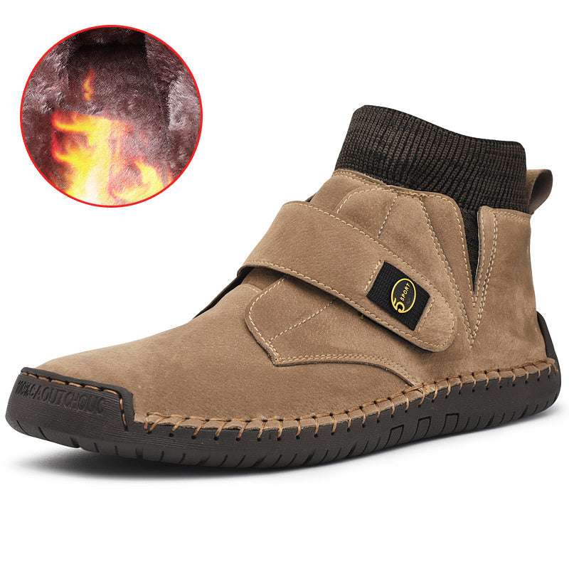 Velcro Shoes Men Ankle Boots Winter Sock Trainer Boots High Quality - globaltradeleader