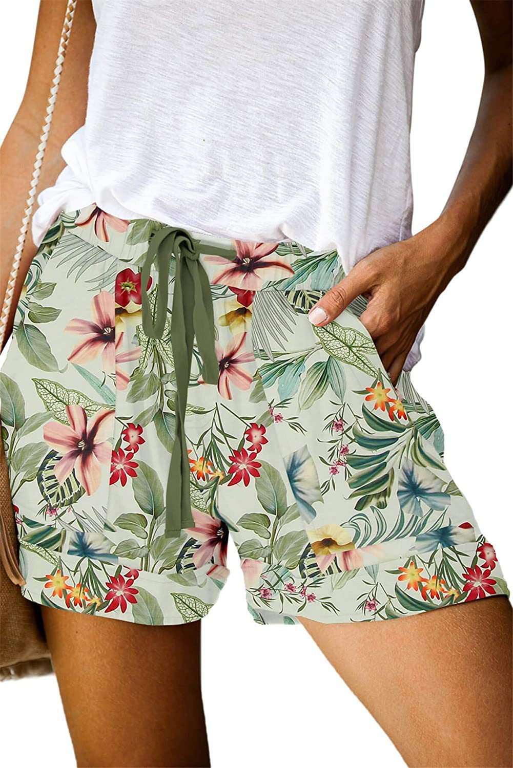 Summer Printed High Waist Straight Shorts Women's Casual Pants - globaltradeleader