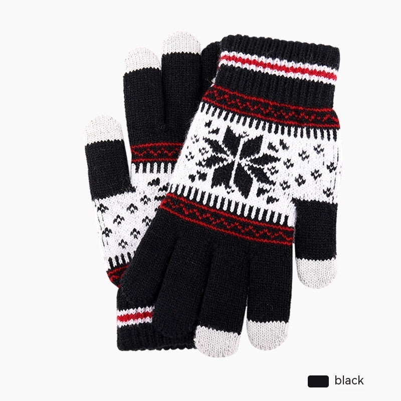 Winter Warm Fleece-lined Thick Cycling Outdoor Knitted Gloves - globaltradeleader