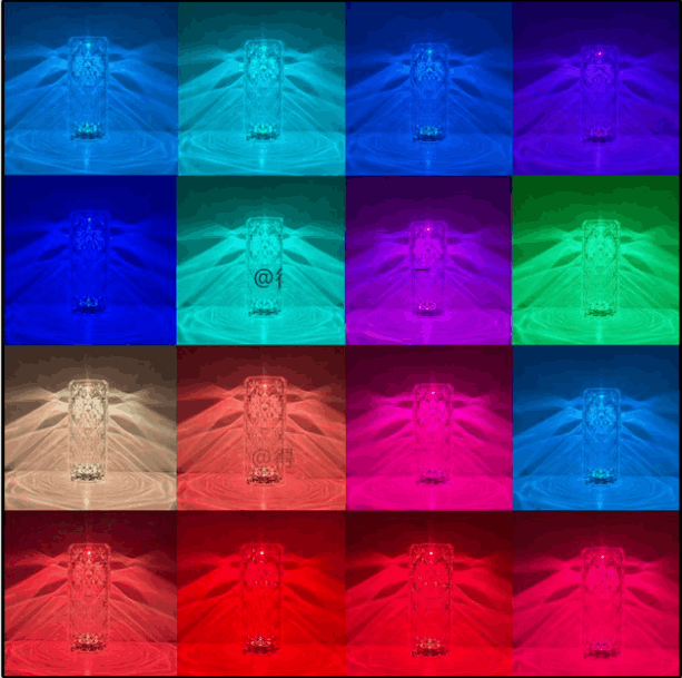 Romantic LED Rose Diamond Table Lamps For Bedroom Living Room Party Dinner Decor Creative Lights