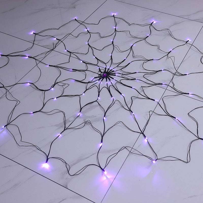LED Spider Web Lights Halloween Decoration