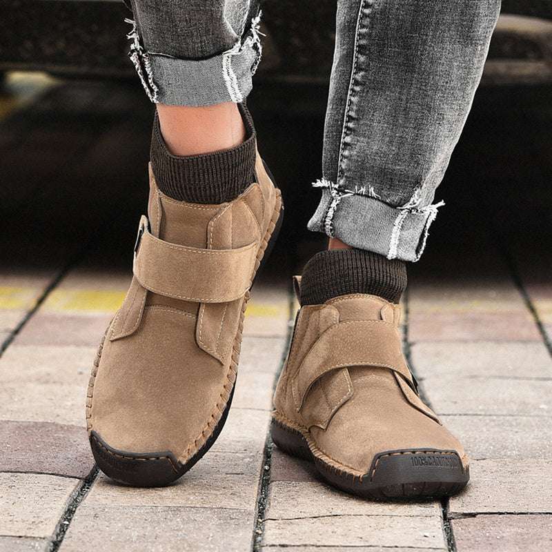 Velcro Shoes Men Ankle Boots Winter Sock Trainer Boots High Quality - globaltradeleader