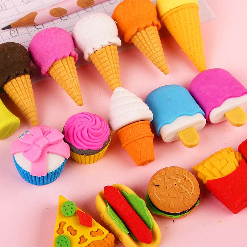 Cute Cake Gift Box Pencil Eraser