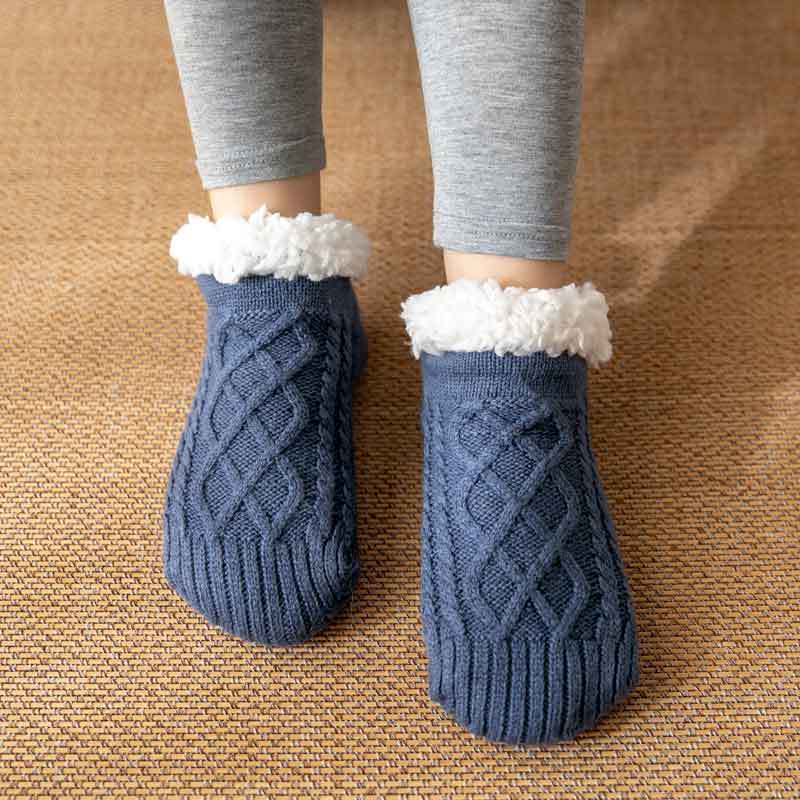 Winter Knitted Plush Floor Socks Home Warm Non-slip Carpet Socks Women - globaltradeleader