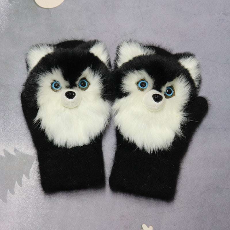 Winter Women's Plush Cartoon Animal Gloves - globaltradeleader