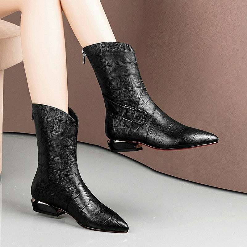 Women Boots Winter Ladies Flat Shoes Plus Size - globaltradeleader