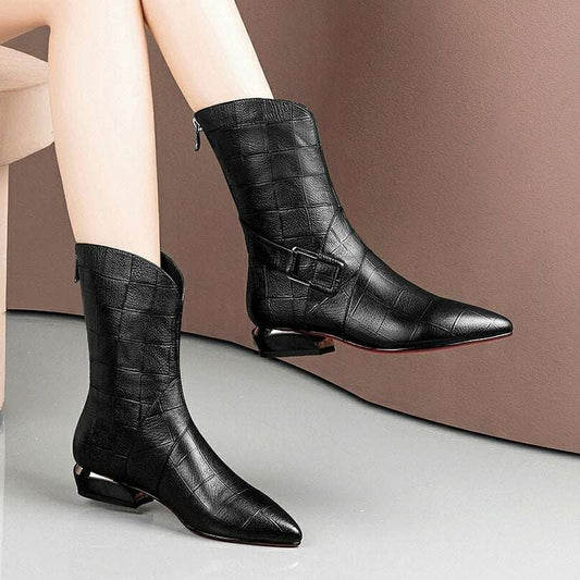 Women Boots Winter Ladies Flat Shoes Plus Size - globaltradeleader