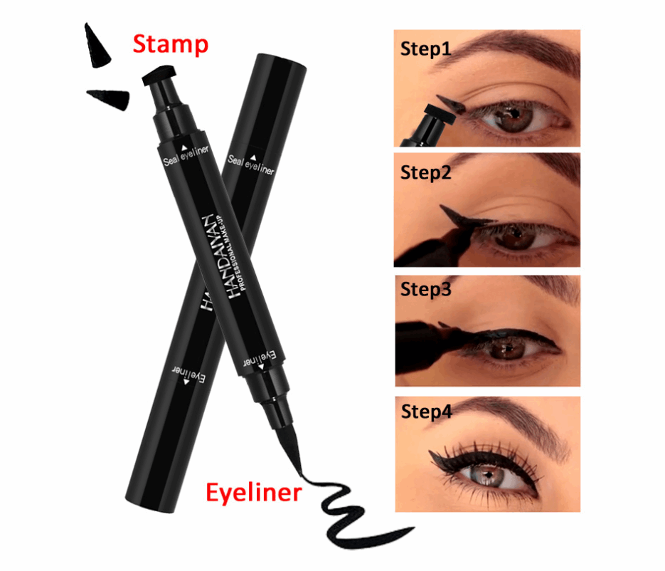 Double-headed seal eyeliner Triangle seal eyeliner 2-in-1