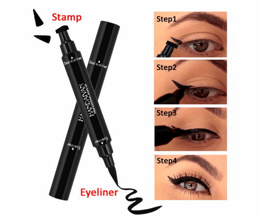 Double-headed seal eyeliner Triangle seal eyeliner 2-in-1