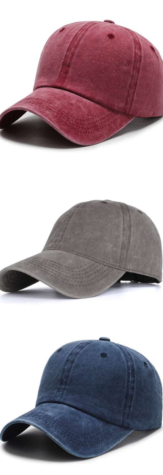 All-match Washable Solid Color Baseball Cap Casual Men - globaltradeleader