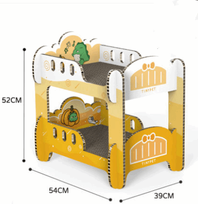 Scratched Board Nest Double Layer Corrugated Cat Litter