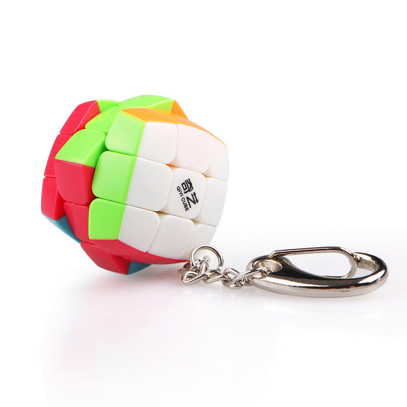 Rubik's Cube Keychain Small Steamed Bun Maple Leaf Pyramid - globaltradeleader
