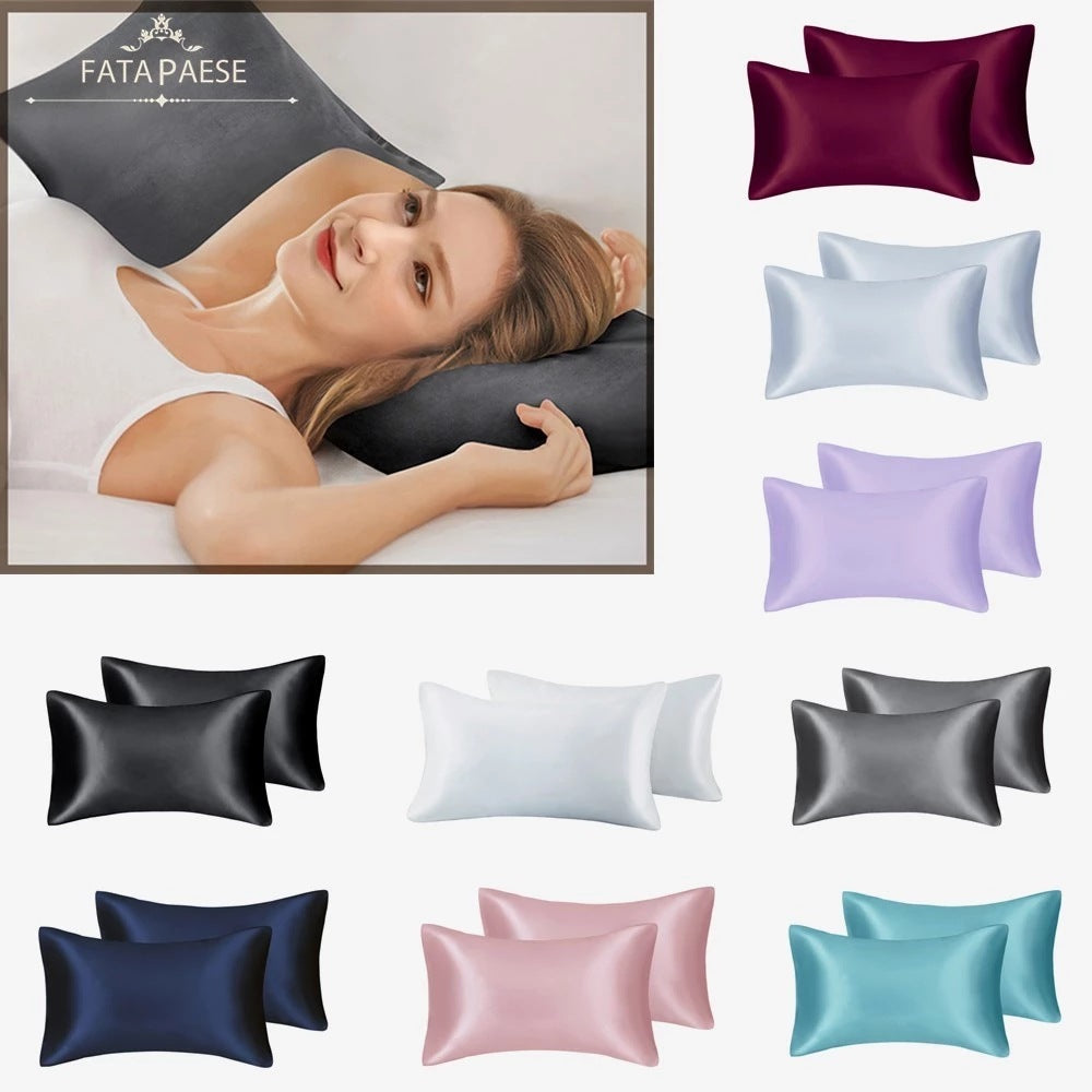 75D Satin Artificial Silk Pillowcase