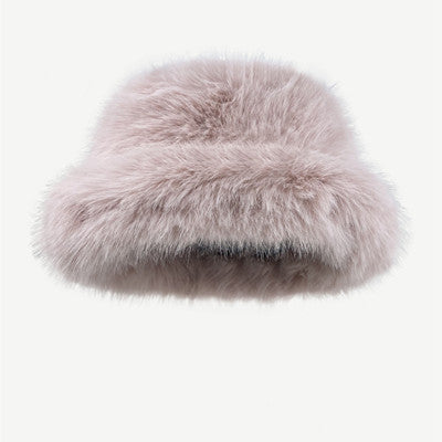 Women's High-grade Faux Fur Straw Hat Winter New