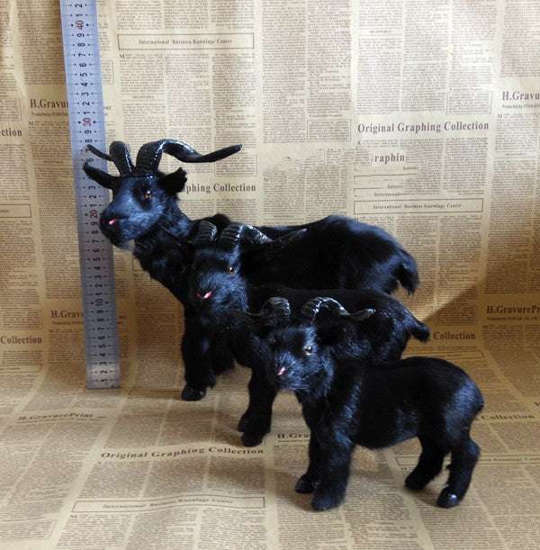 Simulation Black Goat Model Teaching Material Props