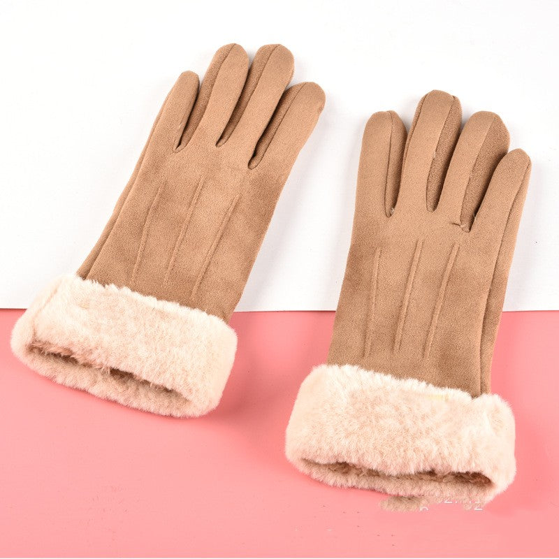 Women's Winter Fleece-lined Thermal Touch Screen Gloves