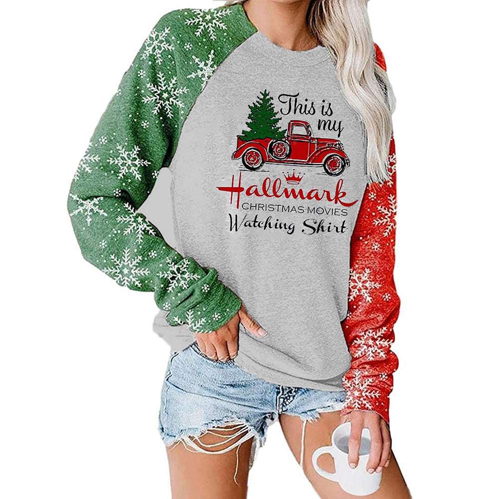 Christmas Movies My Hallmark Printed Long-sleeved Sweatshirt - globaltradeleader