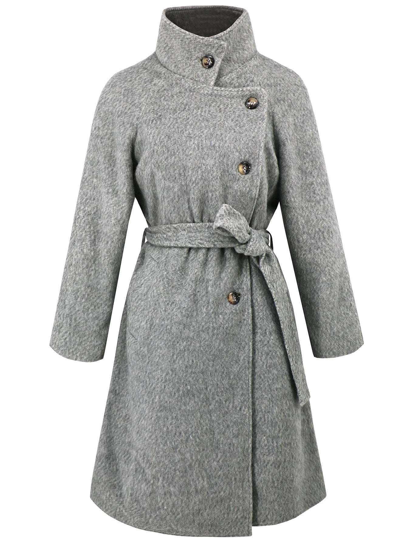 Solid Color Woolen Coat Warm Thickened - globaltradeleader