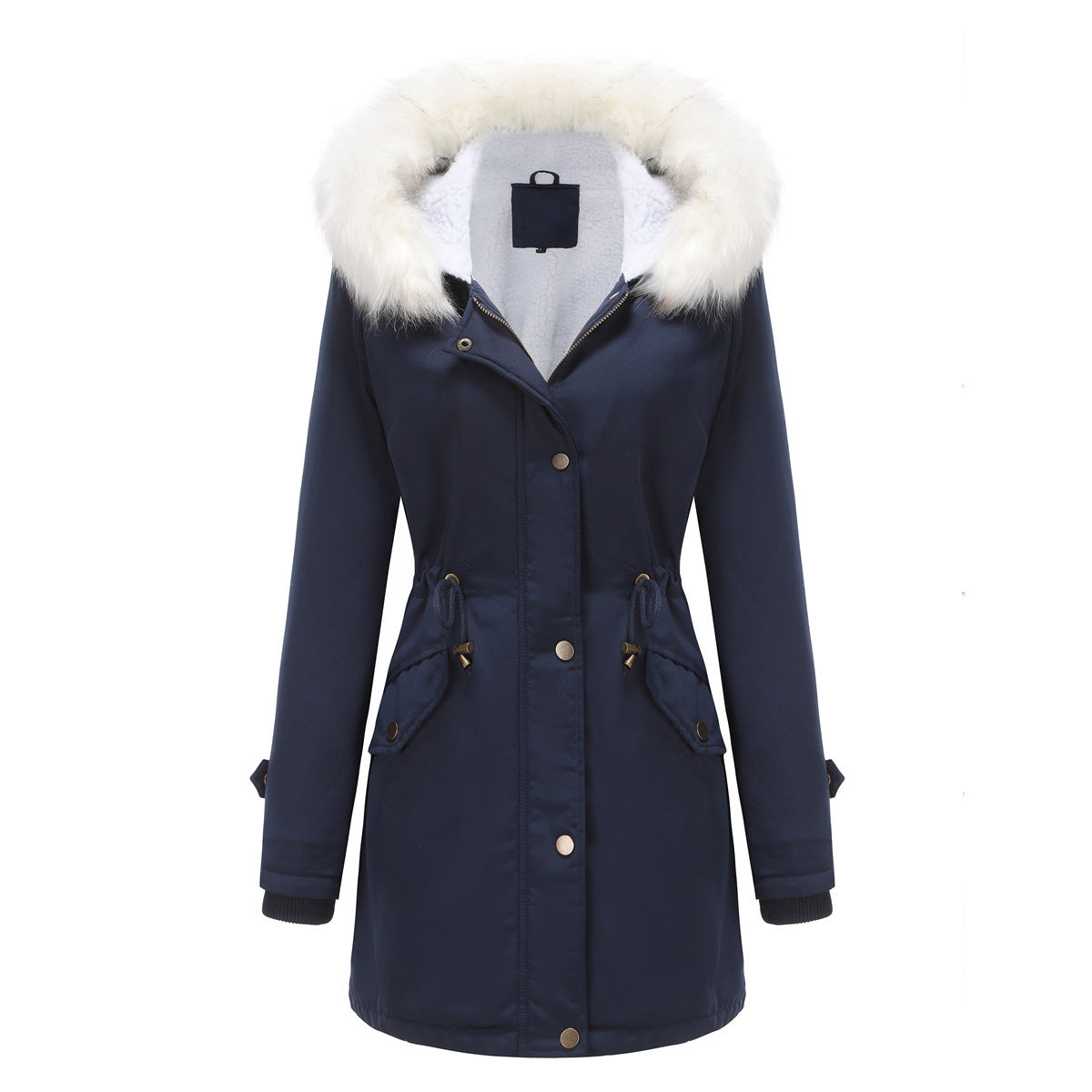 Women's Fashion Detachable Fur Collar Cotton Coat Velvet Coat Cotton-padded Jacket - globaltradeleader