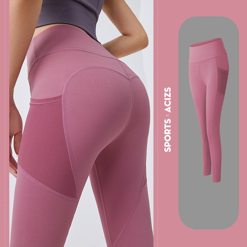 Yoga Pants Women With Pocket Leggings Sport Girl Gym Leggings Women Tummy Control Jogging Tights Female Fitness Pants - globaltradeleader